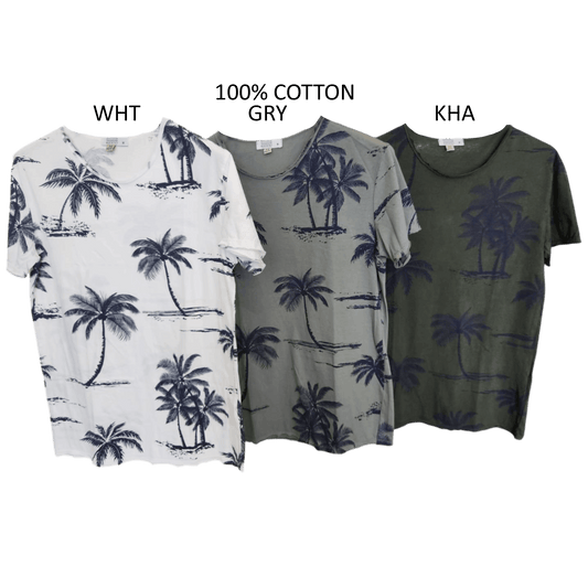 ENZO PALM PRINT T-SHIRT