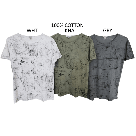 RICCARDO ABSTRACT PRINT T-SHIRT
