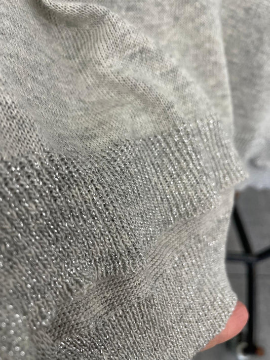 BROOKE COTTON STRETCH LUREX THREAD TOP