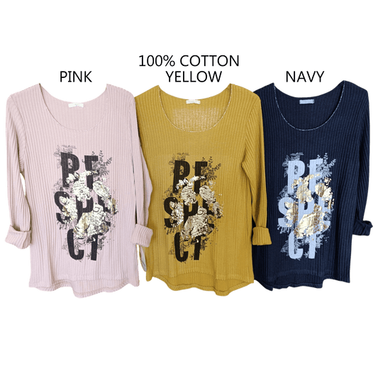 RIB JERSEY KNIT RESPECT TOP