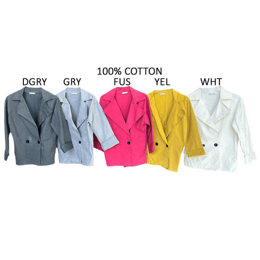 JERSEY KNIT DOUBLE BREASTED JACKET