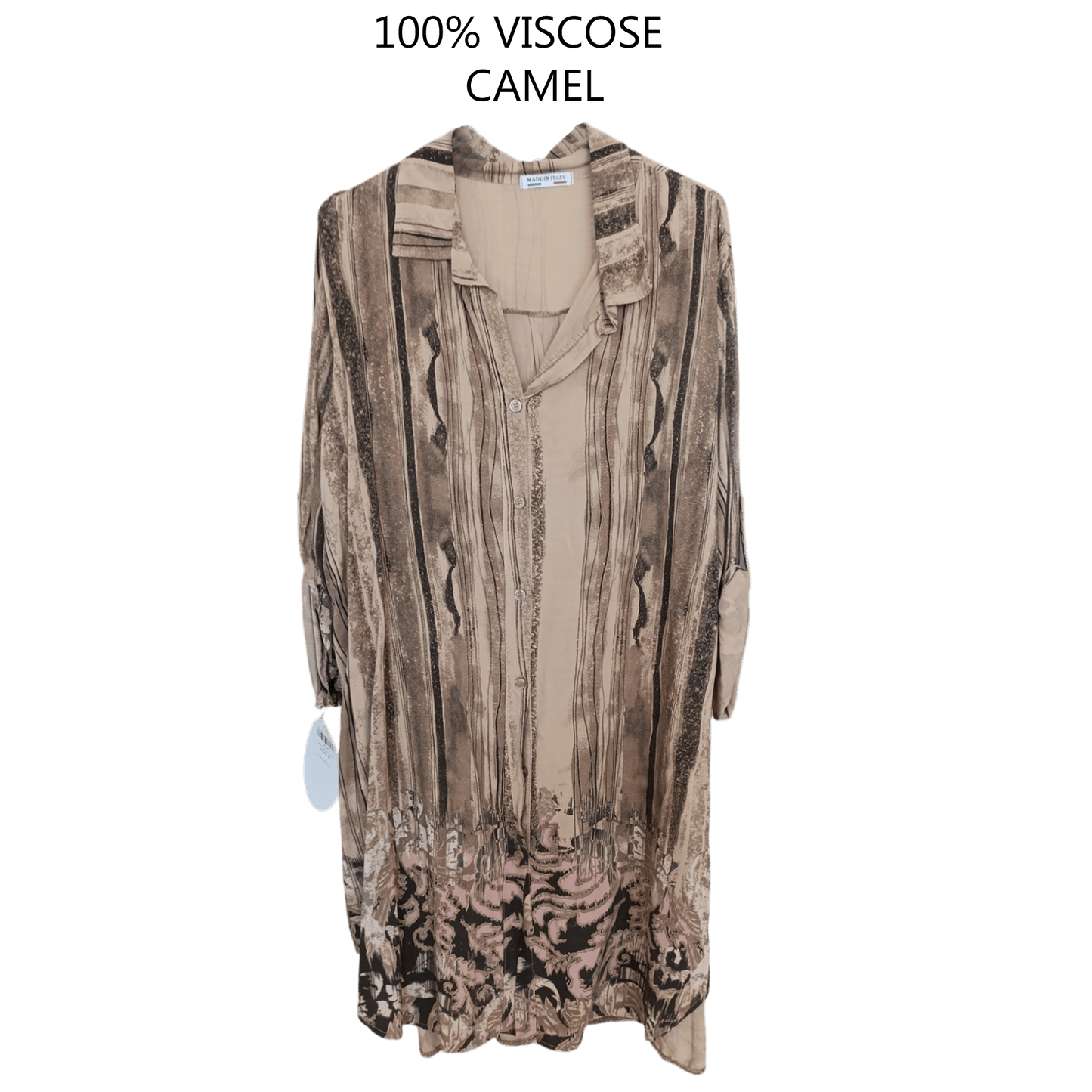 SARA COTTON VISCOSE TUNIC SHIRT DRESS