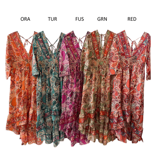 ELARA POLYSILK HIGH LOW KIMONO DRESS