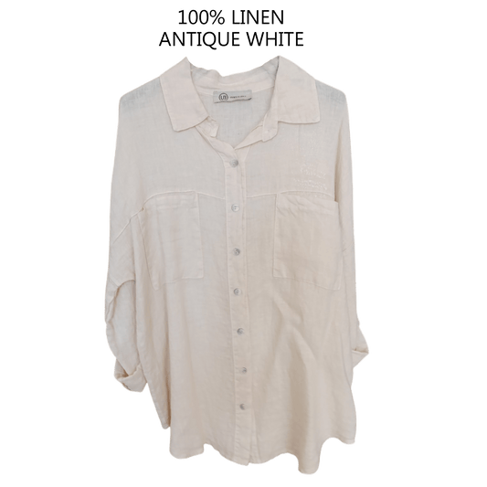 AUBREY LINEN DOUBLE POCKET SHIRT