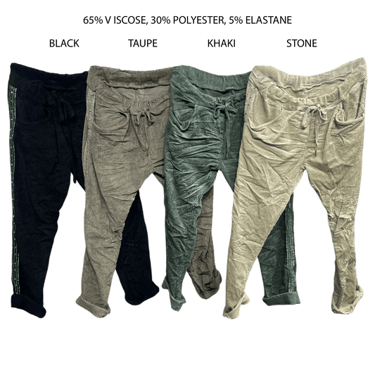 MELANIE VISCOSE ELASTANE SIDE TRIM PANTS