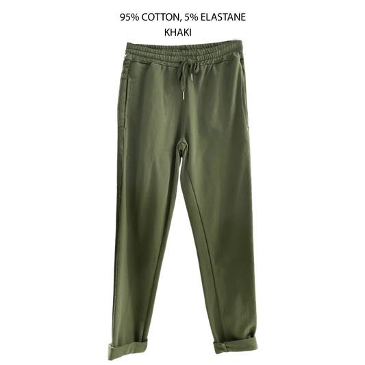 KALI COTTON ELASTANE SIDE TRIM PANTS