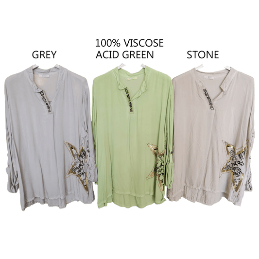 ADELINE VISCOSE PLACKET TOP