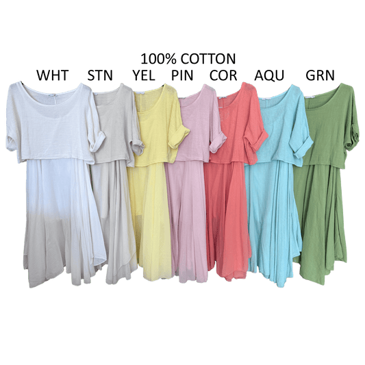 KEYLA COTTON 2 PIECE DRESS