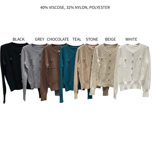 DIANA VISCOSE STRETCH KNIT CARDIGAN TOP