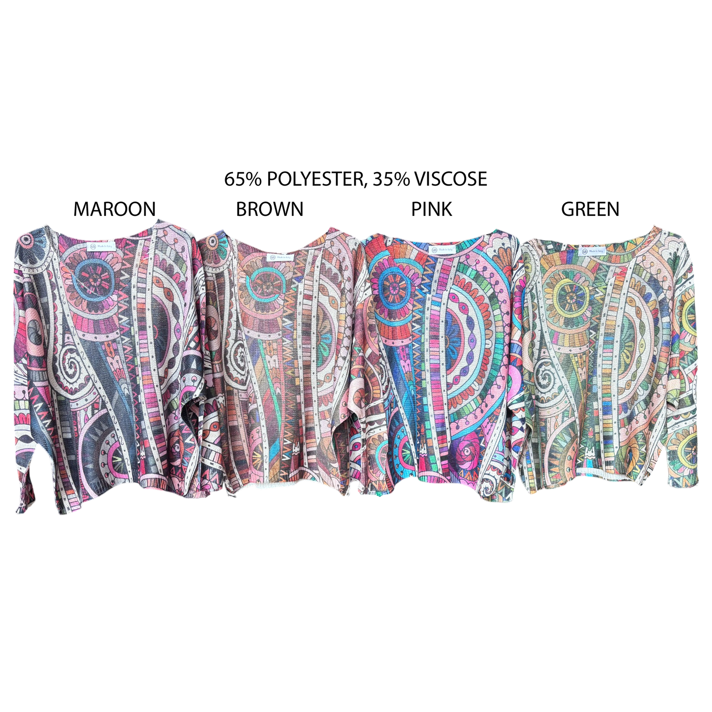 MANDALA INSPIRED POLY VISCOSE PRINT TOP