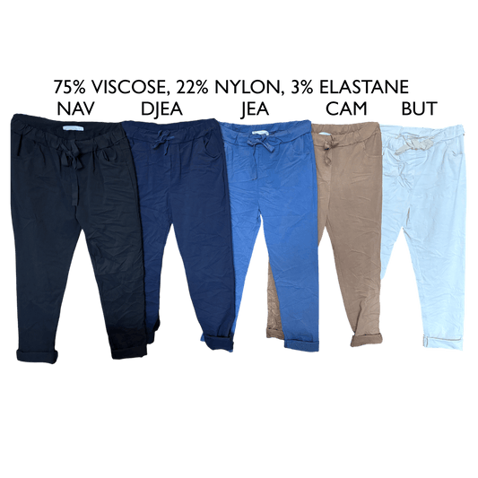 JUNIPER REGULAR COTTON ELASTANE PLAIN PANTS