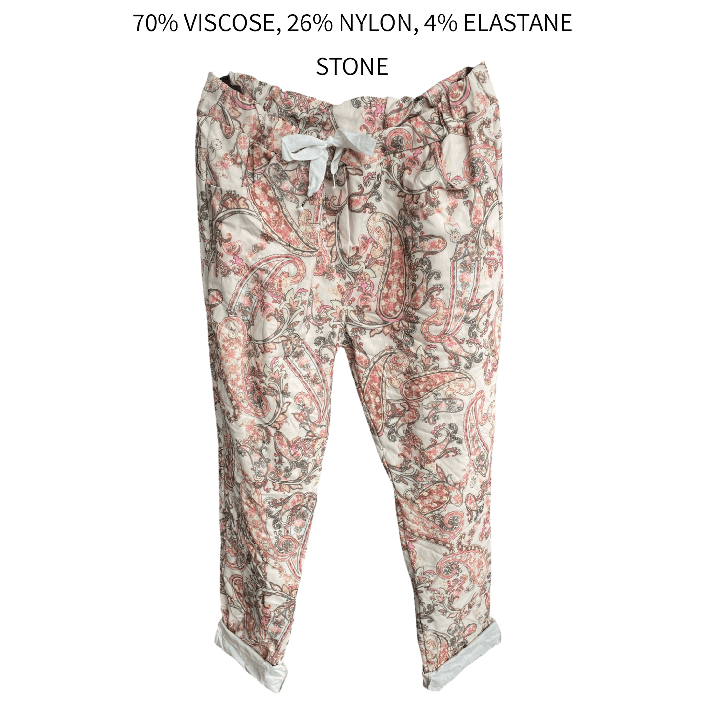 HOPE VISCOSE ELASTANE PAISLEY PRINT PANTS