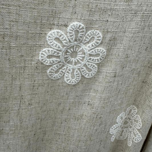 LEILA LINEN FLOWER PRINT DRESS