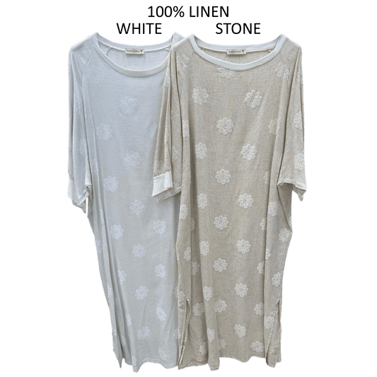 LEILA LINEN FLOWER PRINT DRESS