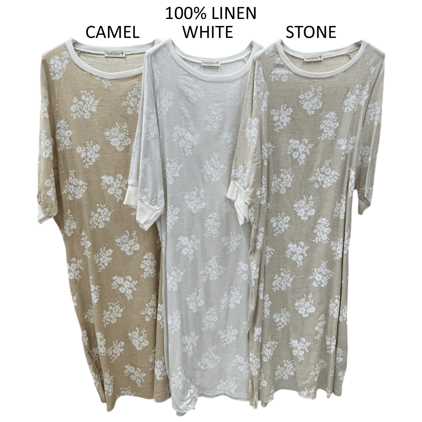 MICHELLE LINEN FLORAL PRINT DRESS