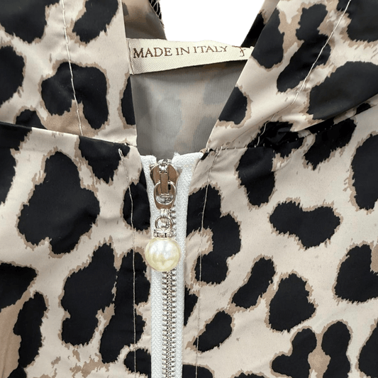 CHARLEE POLY CHEETAH PRINT HOODIE JACKET