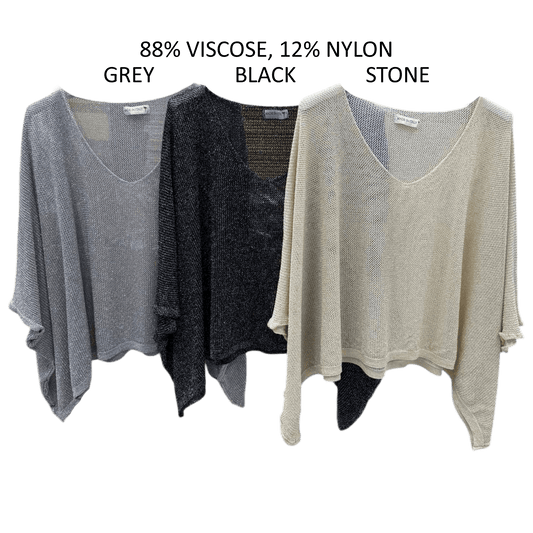 MAGGIE VISCOSE NET BATWING TOP