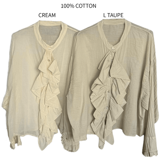 DINA COTTON FRILL SHIRT