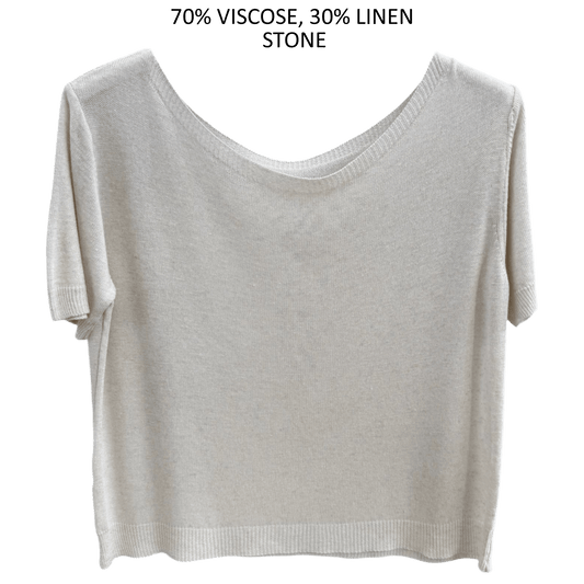 TRU SOFT KNIT LINEN BLEND TOP