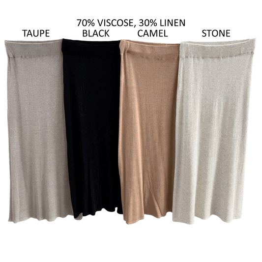 LOTTIE SOFT KNIT LINEN BLEND SKIRT