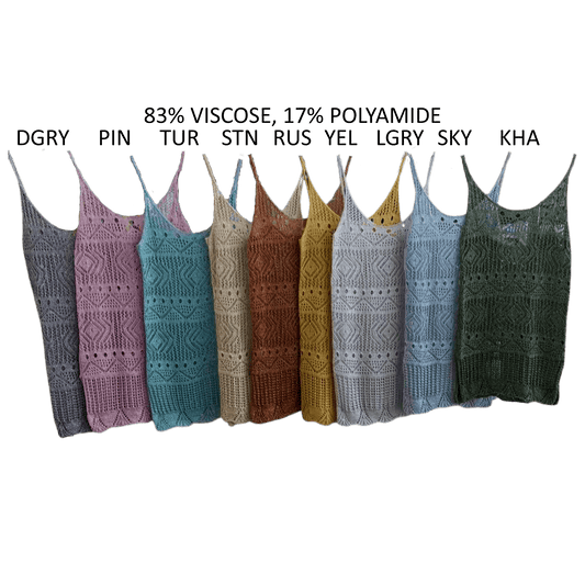 AUBRIELLA SOFT VISCOSE CROCHET DRESS