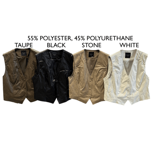 REIKO PLEATHER WAIST COAT