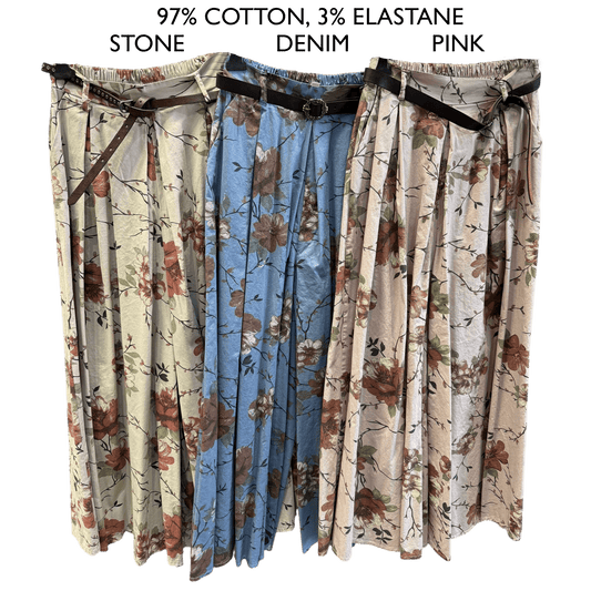 PANSY COTTON WIDE LEG PANTS