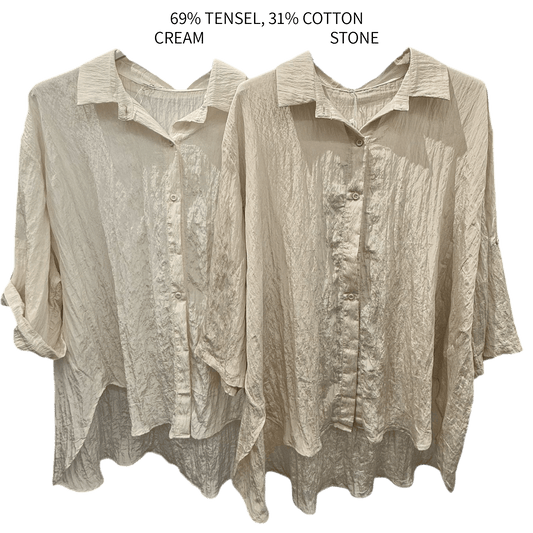 DONNA SILKY TENCEL BLEND SHIRT