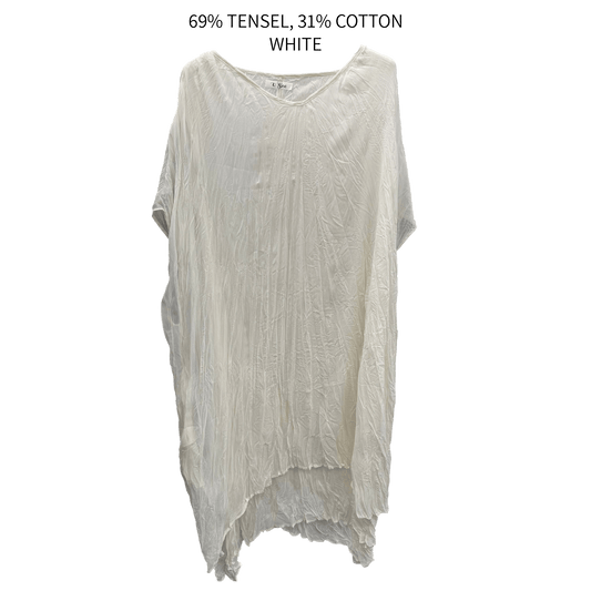 VALA SILKY TENCEL BLEND TUNIC DRESS