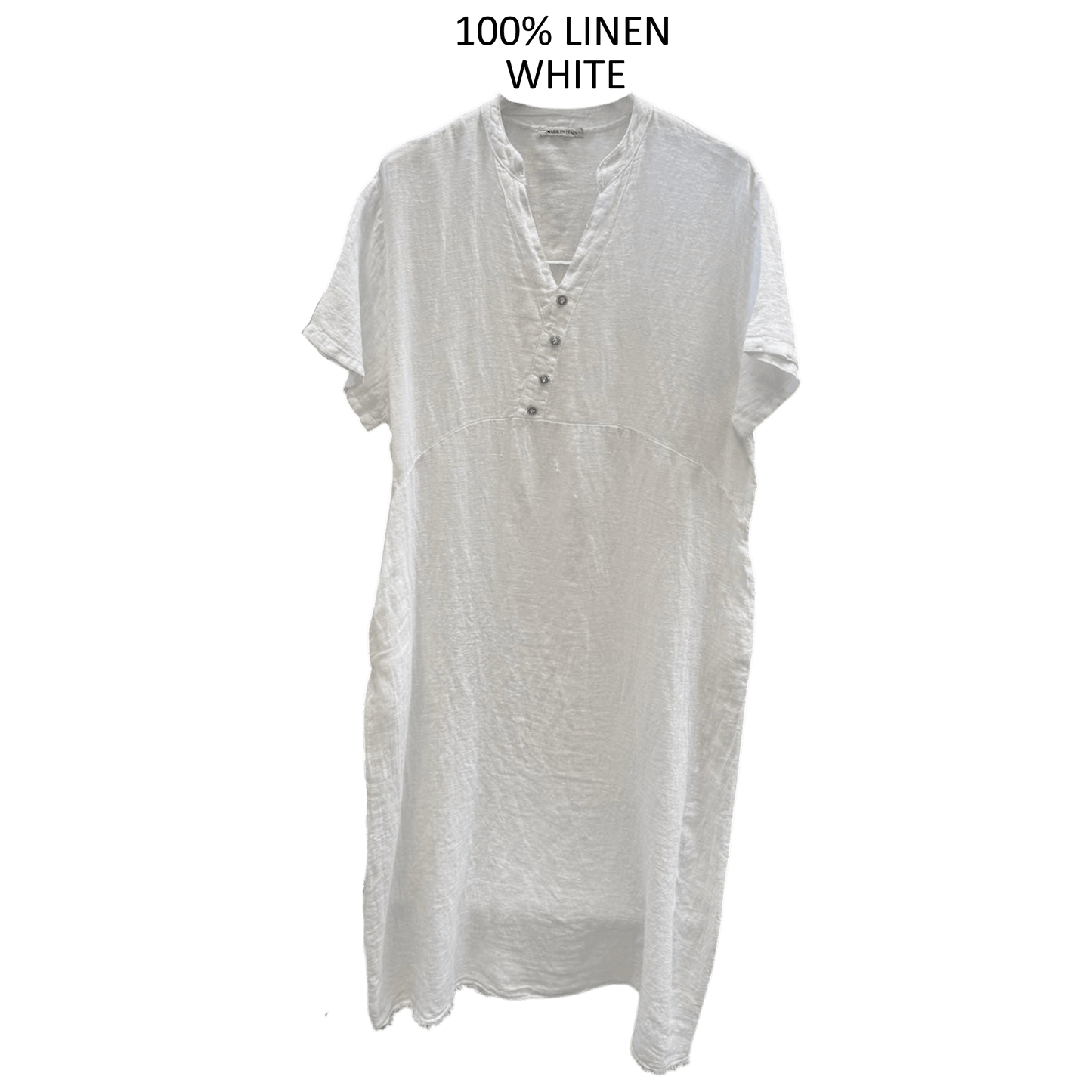 CAROLINE LINEN PLACKET DRESS