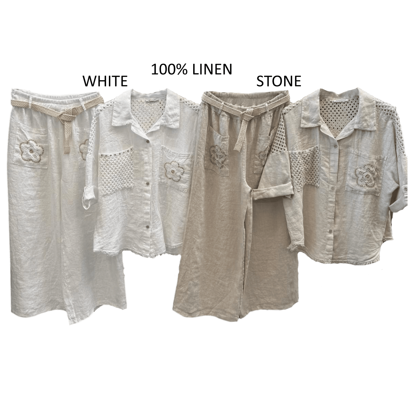 RAINA FLOWER LINEN SET