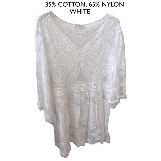 NISSA LACE COTTON MIX DRESS