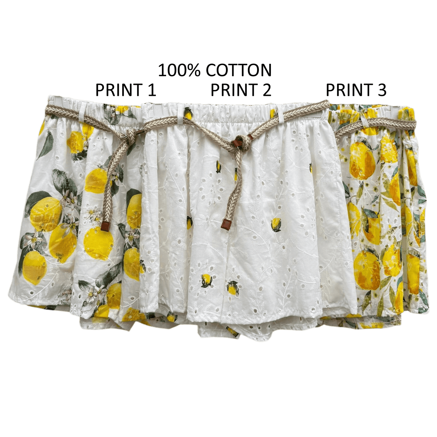 KENLEY COTTON ANGLAISE PRINTED SHORTS