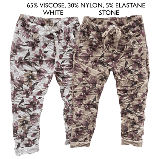 TANAIA VISCOSE ELASTANE FLORAL PANTS