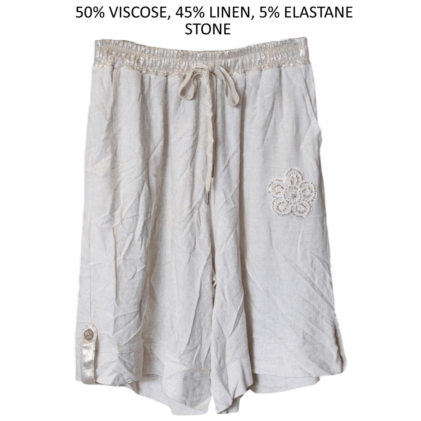 VEDA VISCOSE LINEN BLEND SHORTS