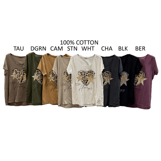 BREEN COTTON HEART TOP