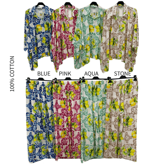 TIRZA SOFT VISCOSE SHIRT PANTS SET