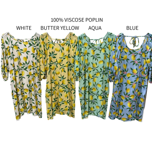 WISTERIA SOFT VISCOSE PUFF SLEEVE DRESS