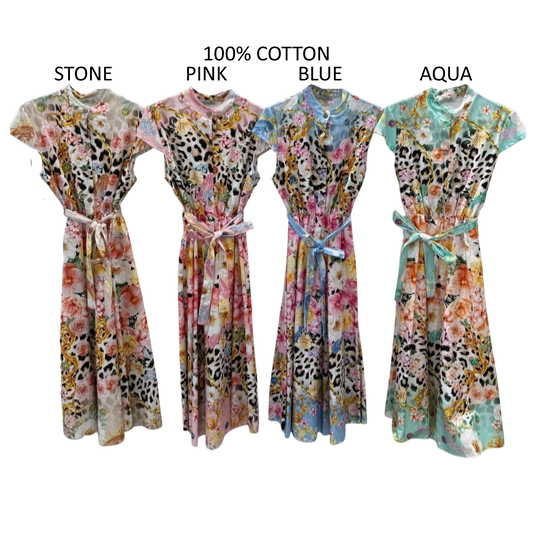 MEGAN SOFT COTTON CAP SLEEVE MAXI DRESS