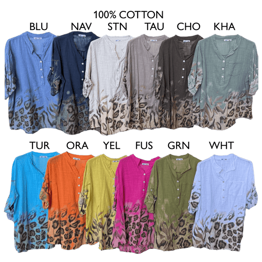 BLOSSOM SOFT COTTON ANIMAL PRINT SHIRT