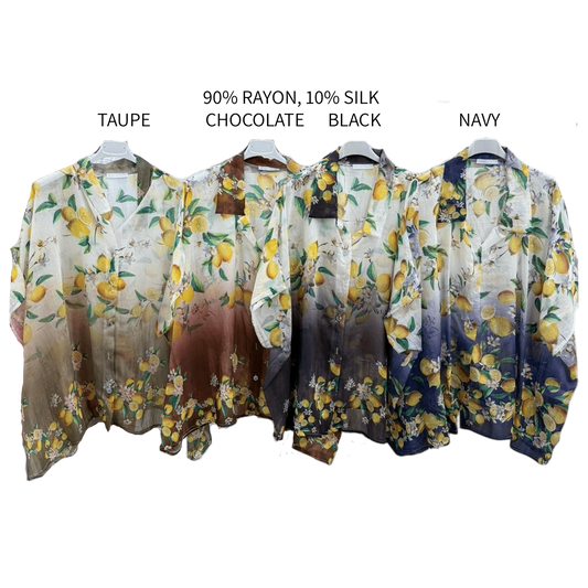 DARCY SOFT RAYON BLEND SILK LEMON SHIRT