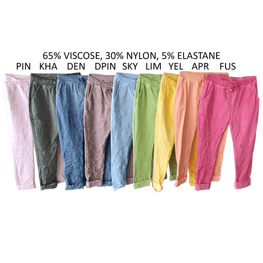 DEIDRA VISCOSE ELASTANE PLAIN PANTS