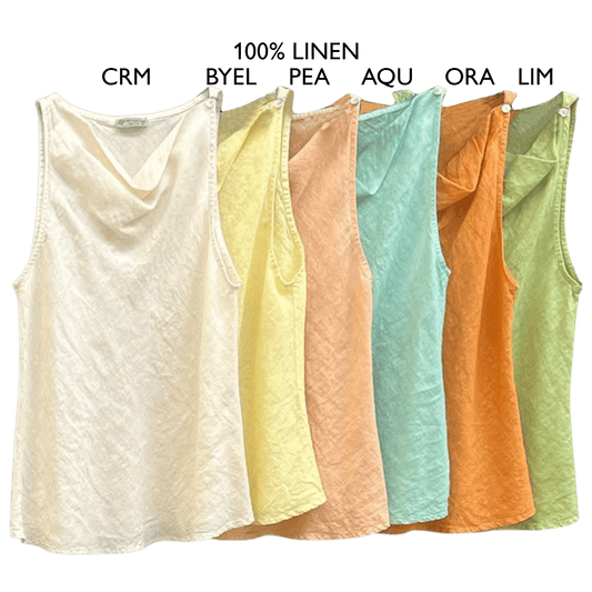 GIORGINA LINEN COWL NECK CAMMIE