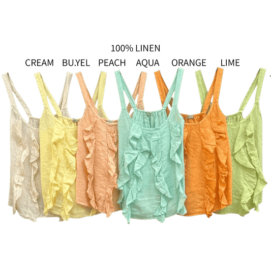BEATRIS LINEN RUFFLE CAMMIE