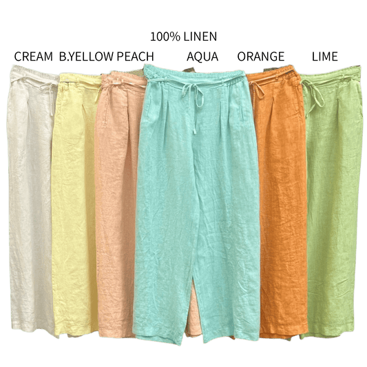 MERIS LINEN PLEATED PULL ON PANTS