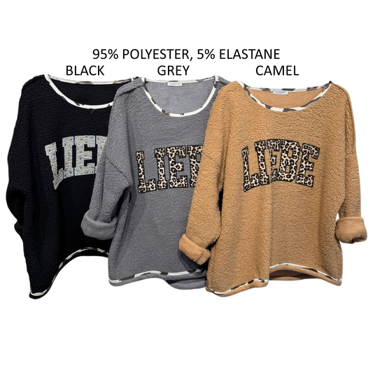 LIEBE FLUFFY JERSEY KNIT BINDING TOP