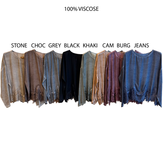 MARLEY SATIN LACE HEM TOP