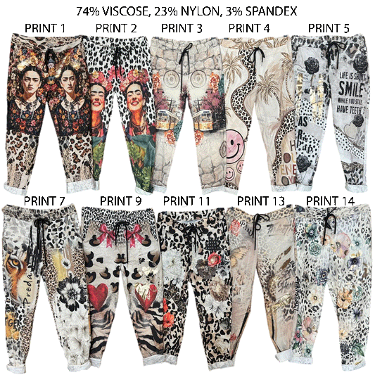 HALLIE VISCOSE ELASTANE PRINTED FOIL PANTS