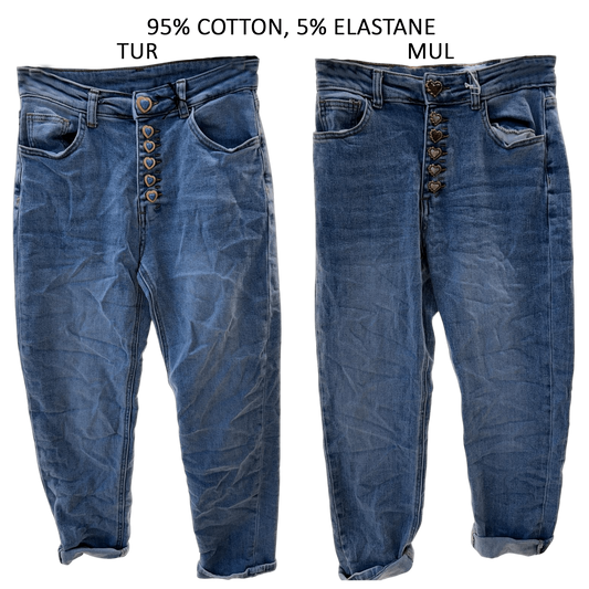 BEATRICE HEART BUTTON-UP JEANS
