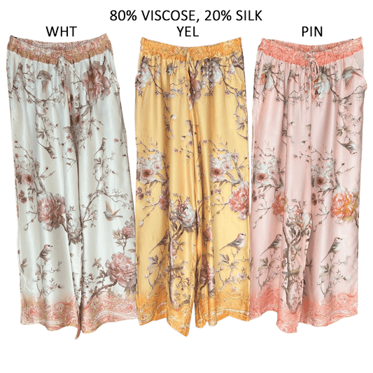 MILLY SILK MIX PRINTED PANTS